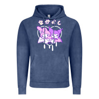 Vintage Denim melody and kuromi heart Vintage Hoodie - artisFamous