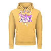 Vintage Mustard melody and kuromi heart Vintage Hoodie - artisFamous