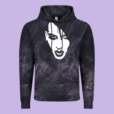 Marilyn Manson Face Vintage Hoodie Designed By Artisfamous