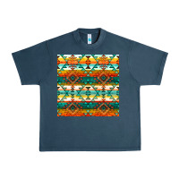 Midnight Navy native american aztec seamless pattern 1 Urban Heavy Tee - BundleAndBundleShop