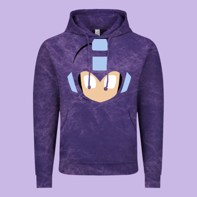 Mega Man Retro Video Game Face Vintage Hoodie Designed By Artisfamous