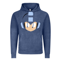 Vintage Denim mega man retro video game face Vintage Hoodie - artisFamous