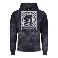 Cloud Black cosmonaut – retro soviet space race Vintage Hoodie - artisFamous