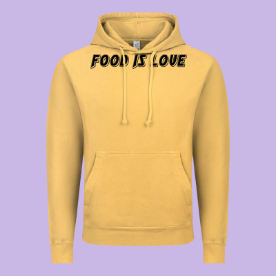 Food Is Love Vintage Hoodie Designed By Artisfamous