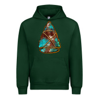Foreset Green turquoise cowhide arrowhead Urban Hoodie - Jasminsmagicworld