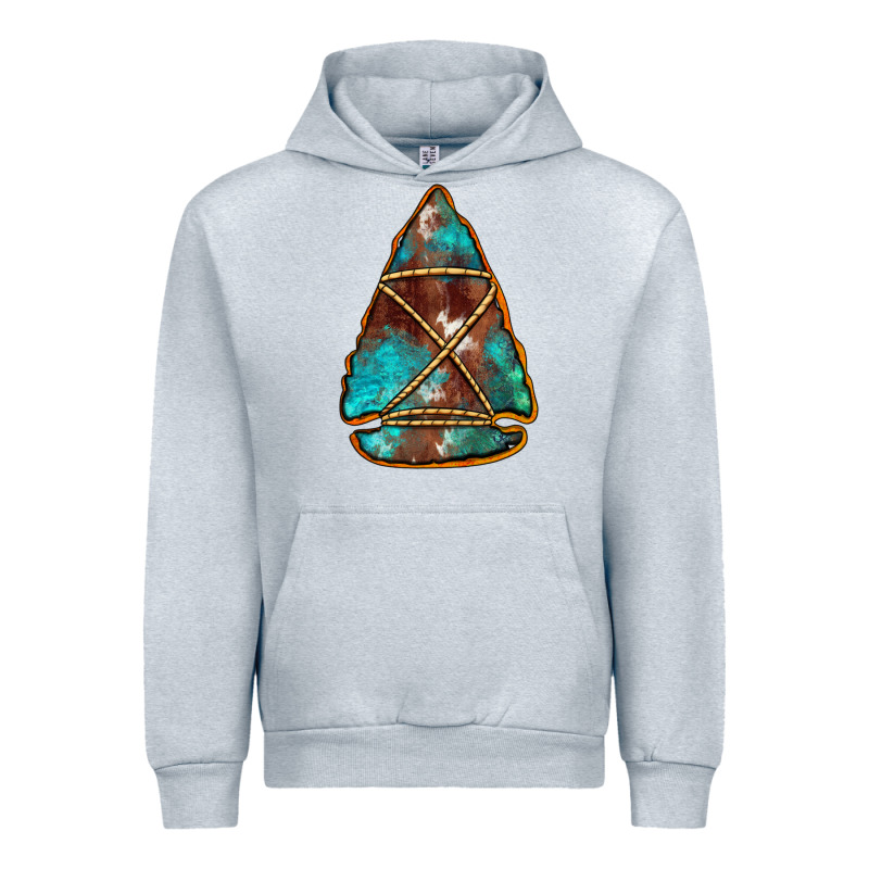 Turquoise Cowhide Arrowhead Urban Hoodie by Jasminsmagicworld | Teevron