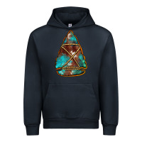 Navy turquoise cowhide arrowhead Urban Hoodie - Jasminsmagicworld