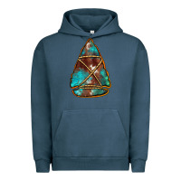 Pigment Midnight Navy turquoise cowhide arrowhead Urban Hoodie - Jasminsmagicworld