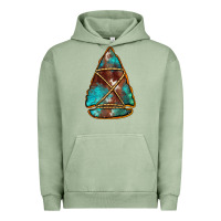 Pigment Oil Green turquoise cowhide arrowhead Urban Hoodie - Jasminsmagicworld