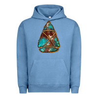 Pigment Pebble Blue turquoise cowhide arrowhead Urban Hoodie - Jasminsmagicworld