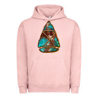 Pigment Salmon turquoise cowhide arrowhead Urban Hoodie - Jasminsmagicworld