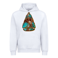 White turquoise cowhide arrowhead Urban Hoodie - Jasminsmagicworld