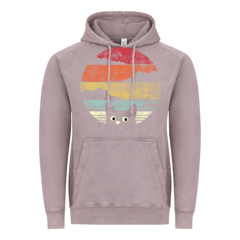 Cat Retro Vintage Style Vintage Hoodie by artisFamous | Teevron