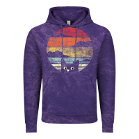 Cloud Purple cat retro vintage style Vintage Hoodie - artisFamous