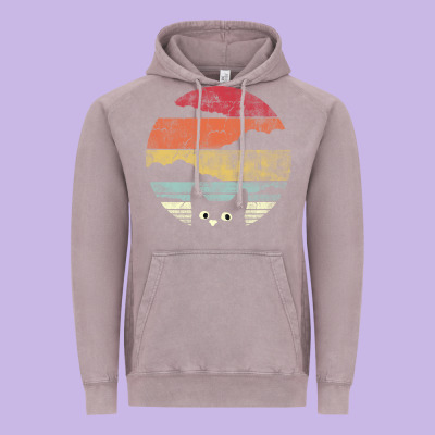Cat Retro Vintage Style Vintage Hoodie Designed By Artisfamous