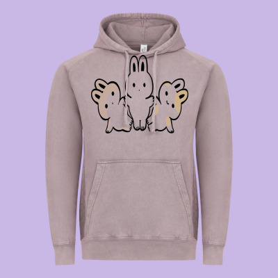 Bunnys Vintage Hoodie Designed By Artisfamous