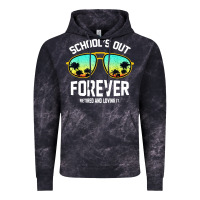 Cloud Black school out forever retired teacher retro summer Vintage Hoodie - artisFamous