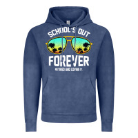 Vintage Denim school out forever retired teacher retro summer Vintage Hoodie - artisFamous