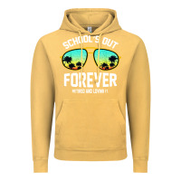 Vintage Mustard school out forever retired teacher retro summer Vintage Hoodie - artisFamous