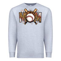 Heather Grey baseball mom Premium Sweatshirt - Jasminsmagicworld