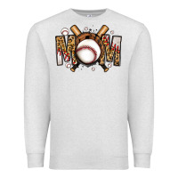 Oatmeal Heather baseball mom Premium Sweatshirt - Jasminsmagicworld