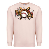 Pale Pink baseball mom Premium Sweatshirt - Jasminsmagicworld