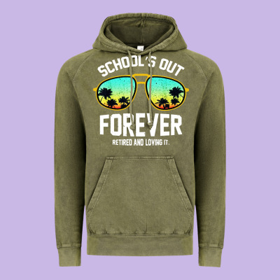 School Out Forever Retired Teacher Retro Summer Vintage Hoodie Designed By Artisfamous