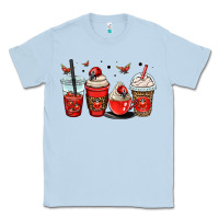 Dusty Blue ladybug coffee cups Classic Tee - OliviaCreatesArt