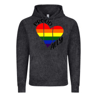 Vintage Black proud ally lgbt heart gay pride month Vintage Hoodie - artisFamous
