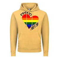 Vintage Mustard proud ally lgbt heart gay pride month Vintage Hoodie - artisFamous