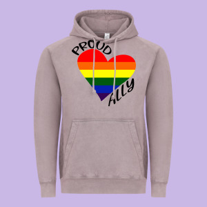 Proud Ally Lgbt Heart Gay Pride Month Vintage Hoodie Designed By Artisfamous