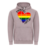 Vintage Zinc proud ally lgbt heart gay pride month Vintage Hoodie - artisFamous