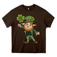Chocolate Brown St. Patrick's day elf Heavy Core Tee - CowGirlArtShop