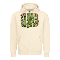 Sandshell serape cowhide cactus Zipper Hoodie - JahusDesignShop
