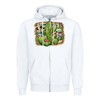White serape cowhide cactus Zipper Hoodie - JahusDesignShop