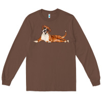 Chestnut Boxer Dog Illustrations Long Sleeve Tee - LillyAllenDesigns