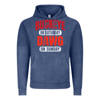Vintage Denim buckeye on saturday Vintage Hoodie - artisFamous
