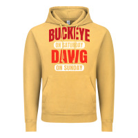 Vintage Mustard buckeye on saturday Vintage Hoodie - artisFamous
