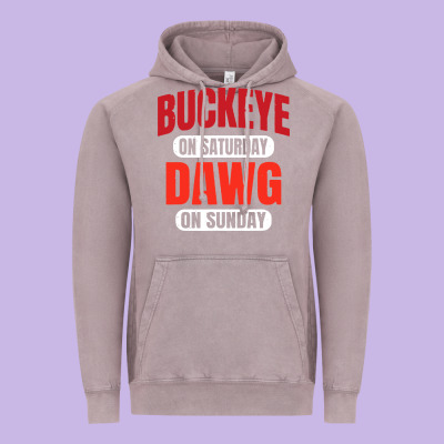 Buckeye On Saturday Vintage Hoodie Designed By Artisfamous