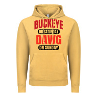 Vintage Mustard buckeye on saturday Vintage Hoodie - artisFamous