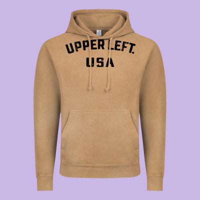 Upper Left Usa Vintage Hoodie Designed By Artisfamous