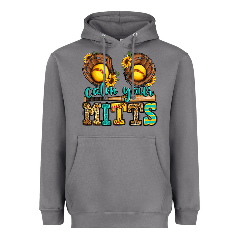 Calm Your Mitts Softball Heavyweight Hoodie by Jasminsmagicworld | Teevron