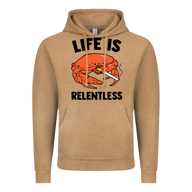 Crab Life Is Relentless Vintage Hoodie by artisFamous | Teevron