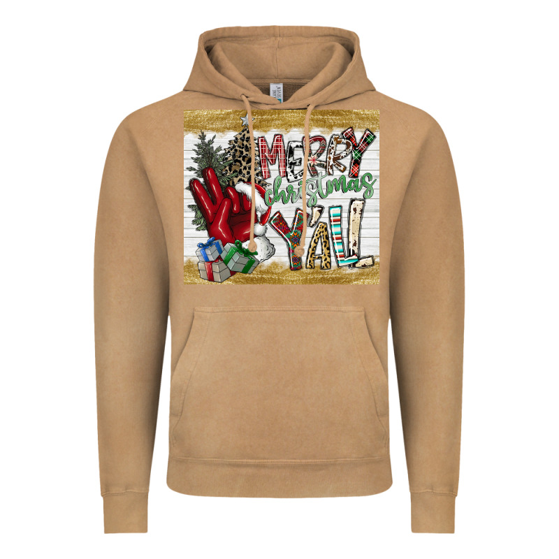 Merry Christmas Y'all Vintage Hoodie by CowhideDigitalArt | Teevron