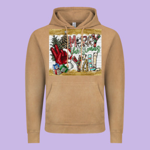 Merry Christmas Y'all Vintage Hoodie Designed By Cowhidedigitalart