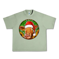 Oil Green christmas circle earrings Urban Heavy Tee - Jasminsmagicworld