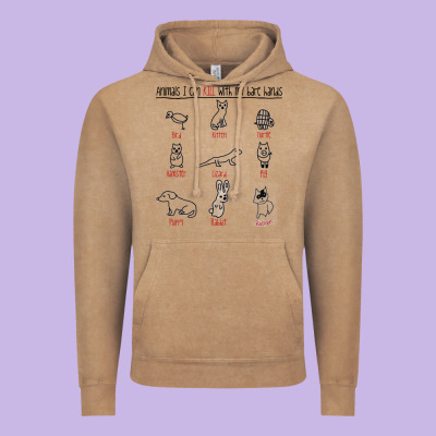 Animals I Can Kill With My Bare Hands Vintage Hoodie Designed By Artisfamous