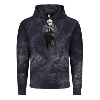 Cloud Black bernie sitting in the cold with mittens meme Vintage Hoodie - artisFamous