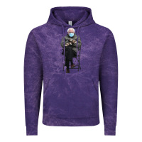 Cloud Purple bernie sitting in the cold with mittens meme Vintage Hoodie - artisFamous