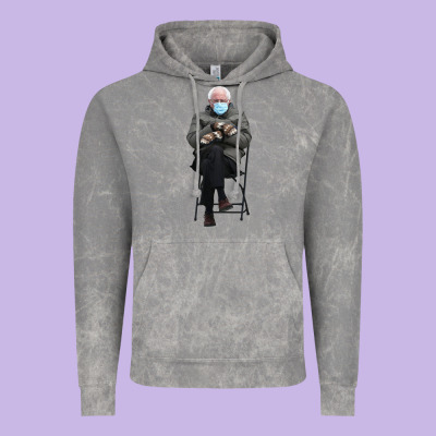 Bernie Sitting In The Cold With Mittens Meme Vintage Hoodie Designed By Artisfamous